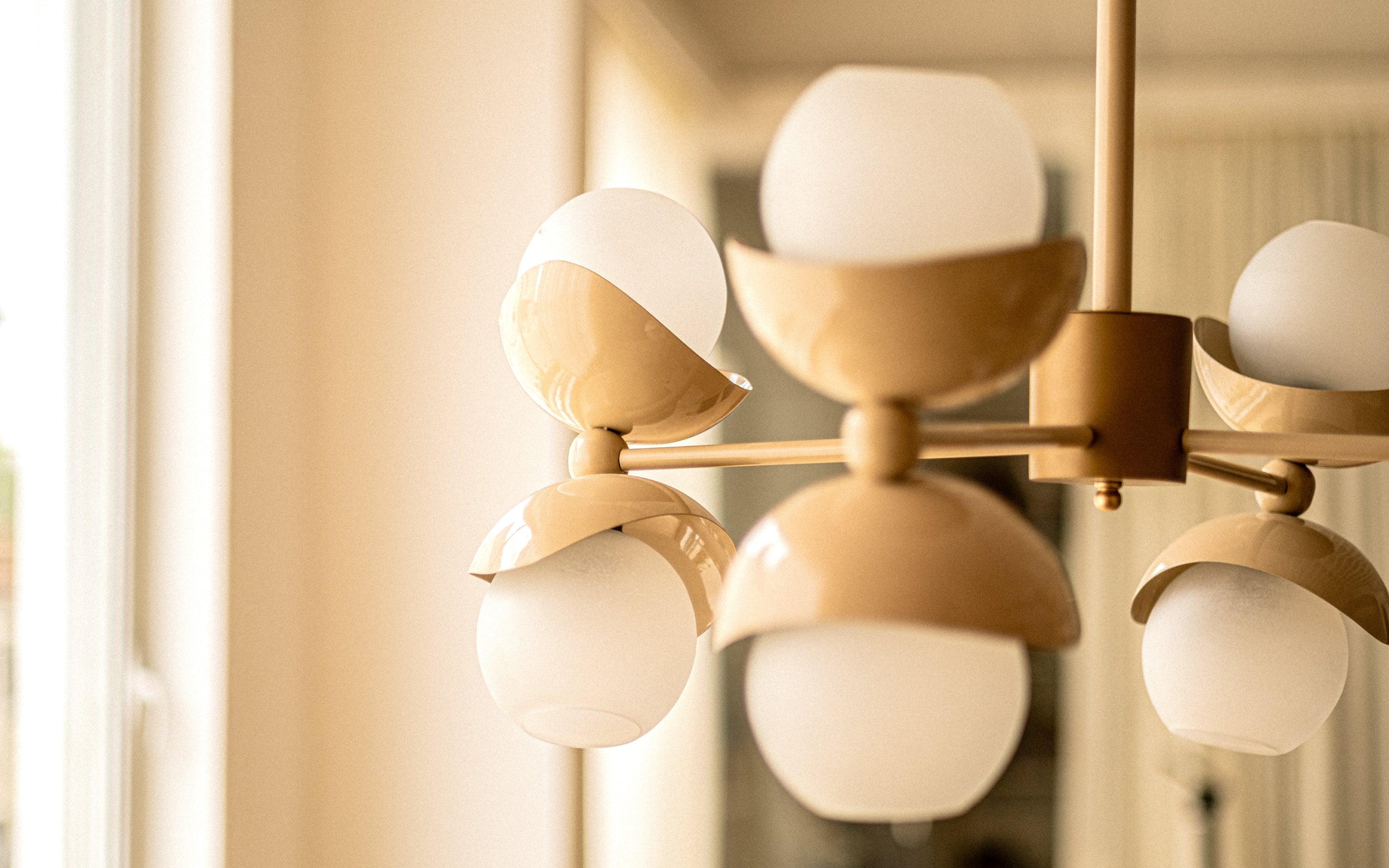 Asher Chandelier | Metal, Wood and Glass