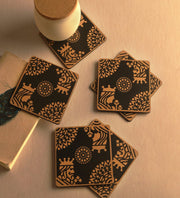 Gold King Queen Coaster (Set of 6)
