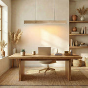 Slimline 48 Beige Wooden LED Hanging Lamp