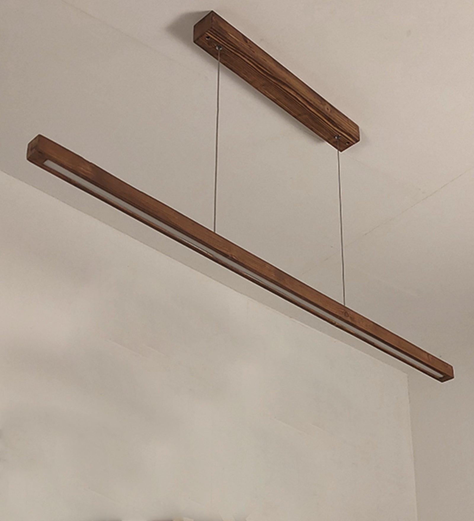 Brigitte Brown Wooden Led Hanging Lamp | Pendant Lights for Home Decor