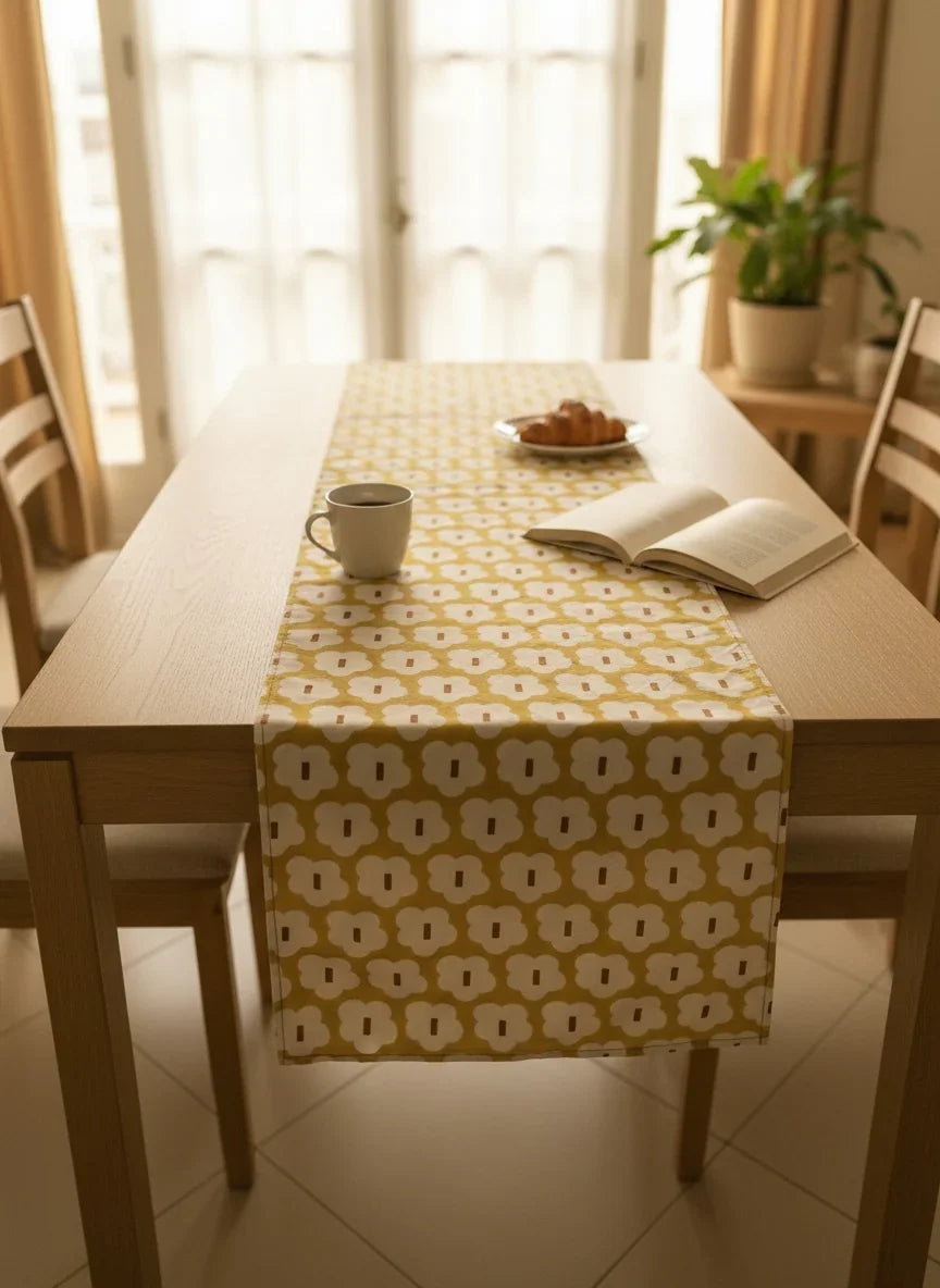 Buttonflower Brunch | Table Runner | Cotton