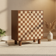 Chess Bar Cabinet Unit for Living Room | Wooden Storage Sideboards