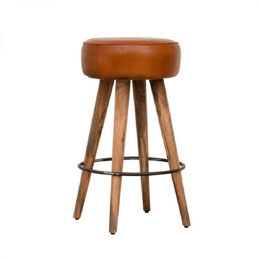 Buy Bar Chairs And Stools - CHERYL LEATHER BAR STOOL by Home Glamour on IKIRU online store