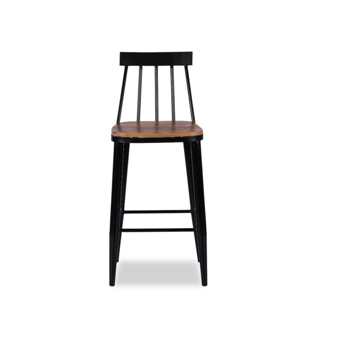 buy-bar-chairs-and-stools-windsor-metal-bar-chair-seat-for-home-or-wooden-high-counter-stool-by-home-glamour-on-ikiru-online-store-2 - IKIRU