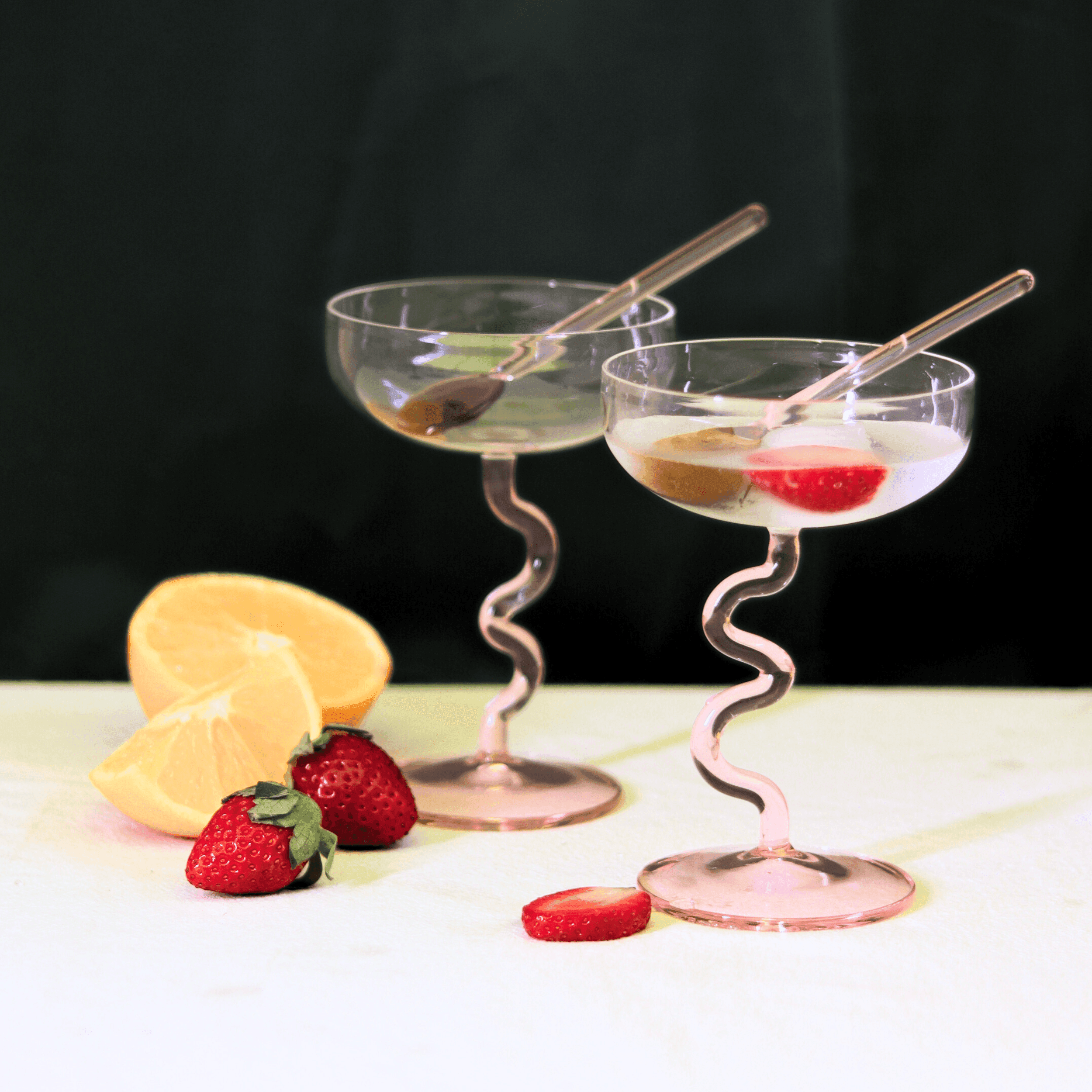 Swirl Cocktail Glasses | Stylish Drinkware for Juice & Water