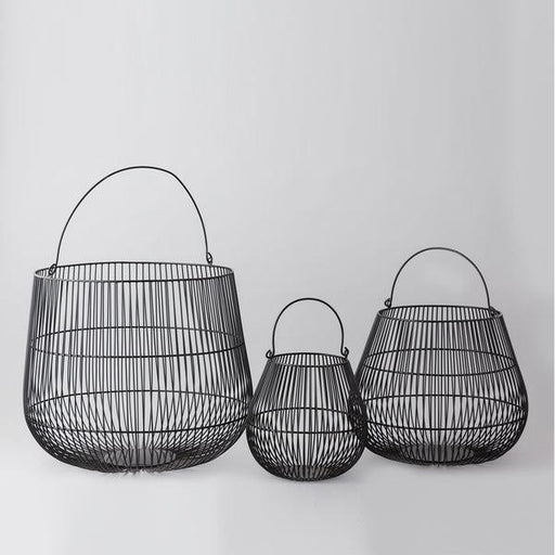 Buy Basket - Black Iron Powder Coated Wire Basket Container For Storage & Home Decor by Indecrafts on IKIRU online store