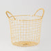 Buy Basket - Brass Plated Iron Wired Golden Basket with Handles For Kitchen & Storage by Indecrafts on IKIRU online store