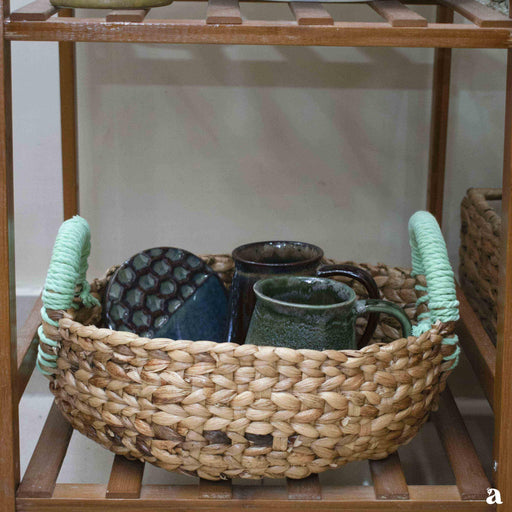 buy-basket-haritah-wicker-basket-with-green-handle-by-ardpure-on-ikiru-online-store-2 - IKIRU