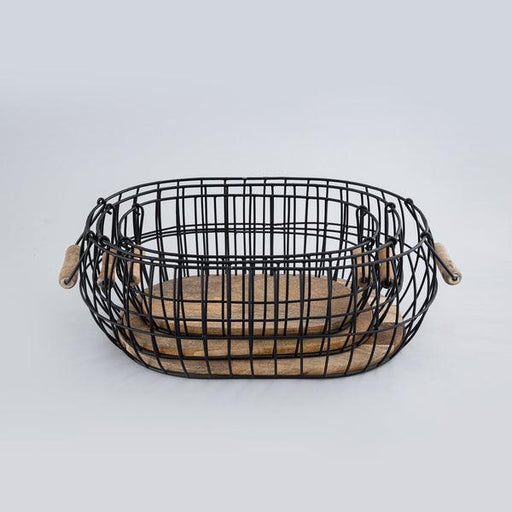 Buy Basket - S/3 Curvy Baskets by Indecrafts on IKIRU online store