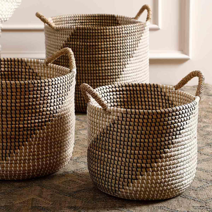 Trisang Seagrass Basket Hampers Container | Plant Holder Accessories