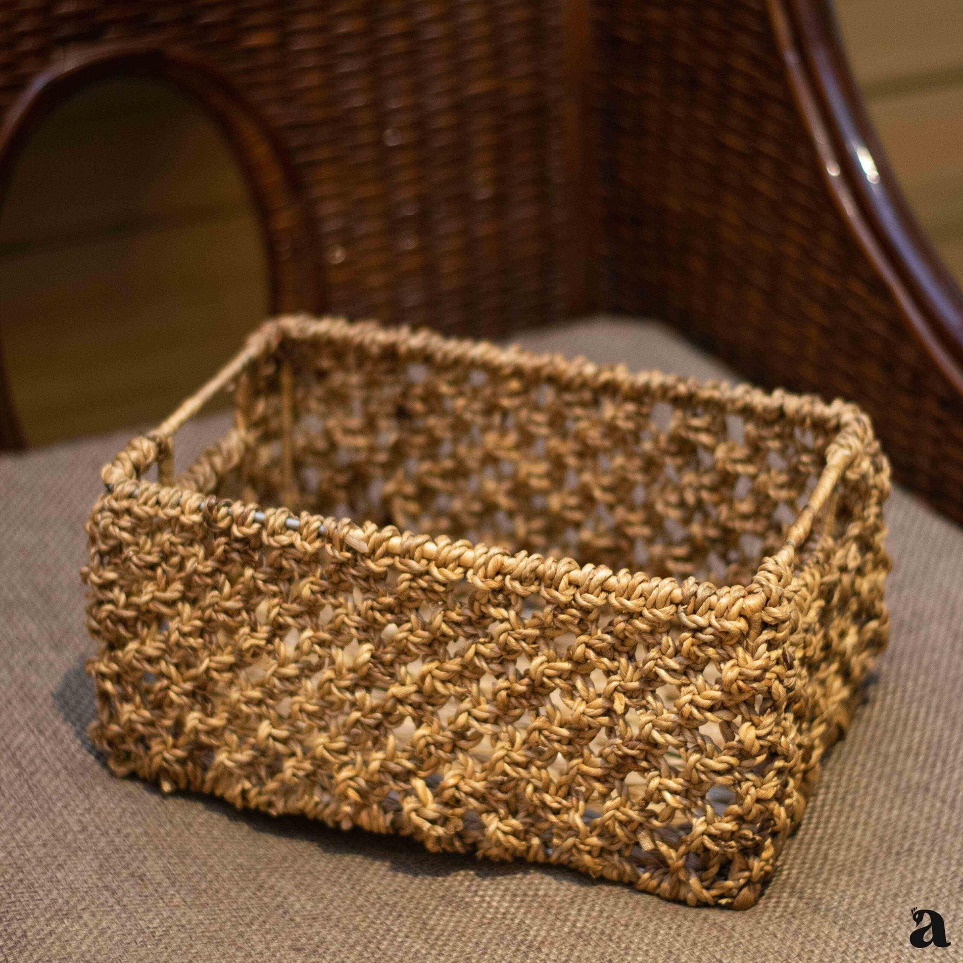 buy-basket-wicker-knotted-basket-organiser-for-decor-or-table-top-handmade-bucket-by-ardpure-on-ikiru-online-store-3 - IKIRU