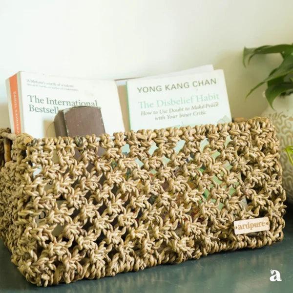 buy-basket-wicker-knotted-basket-organiser-for-decor-or-table-top-handmade-bucket-by-ardpure-on-ikiru-online-store-4 - IKIRU