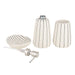 Buy Bathroom Accessories - Blanc Brilliance Ceramic | Brush & Soap Holder Set for Washroom by De Maison Decor on IKIRU online store