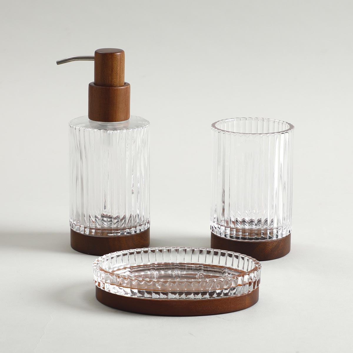 buy-bathroom-accessories-frost-glass-finish-bat-set-of-3-or-bathroom-accessories-and-soap-dispenser-for-home-by-home4u-on-ikiru-online-store-1 - IKIRU