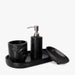 Buy Bathroom Accessories - Retreat Resin Complete Bathroom Accessories | Black Bath Set Of 4 by Casa decor on IKIRU online store