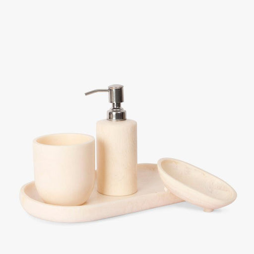 Buy Bathroom Accessories - Serene Soiree Resin Complete Bath Accessories Set For Bathroom In Ivory by Casa decor on IKIRU online store