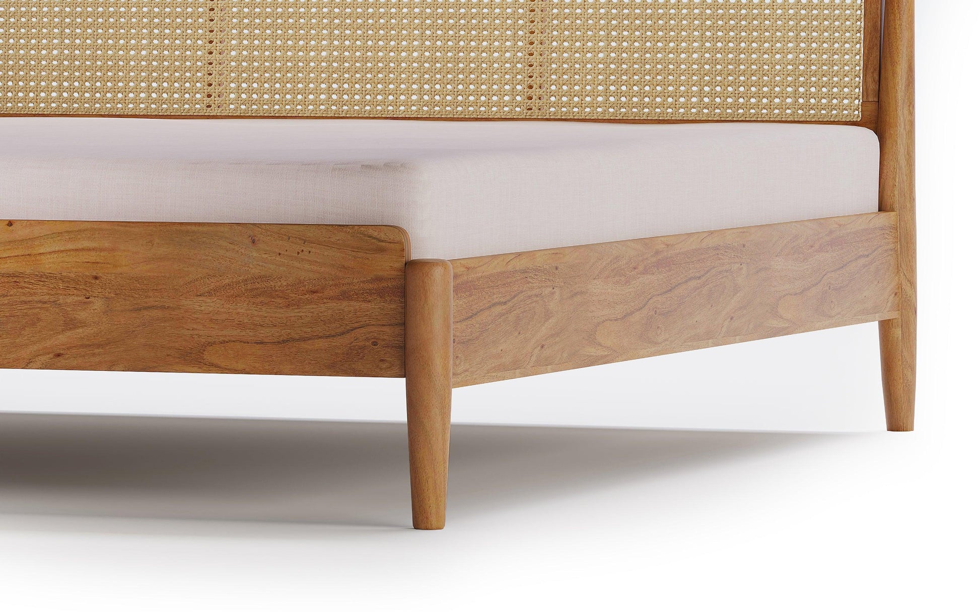 buy-bed-meadow-wooden-and-cane-non-storage-bed-for-home-and-bedroom-by-orange-tree-on-ikiru-online-store-3 - IKIRU