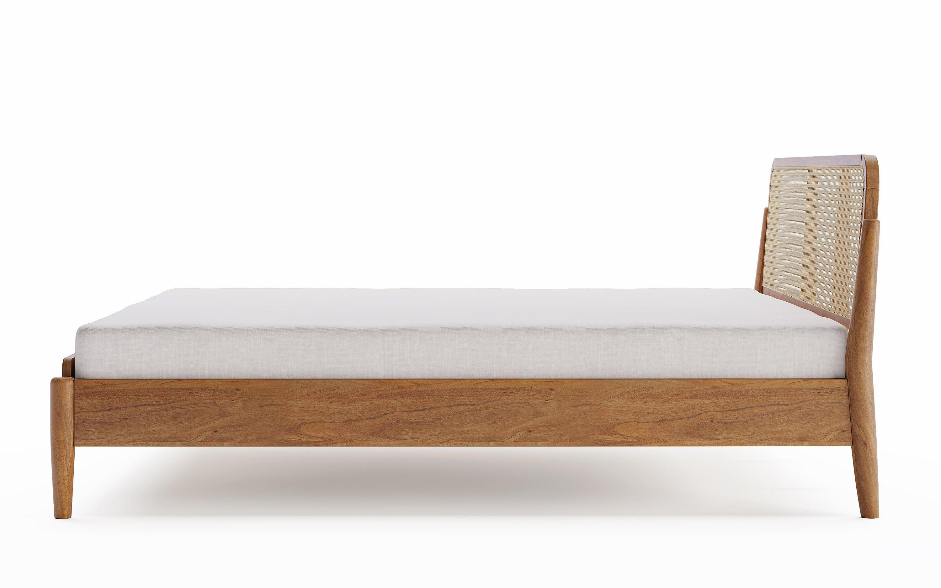 buy-bed-meadow-wooden-and-cane-non-storage-bed-for-home-and-bedroom-by-orange-tree-on-ikiru-online-store-4 - IKIRU