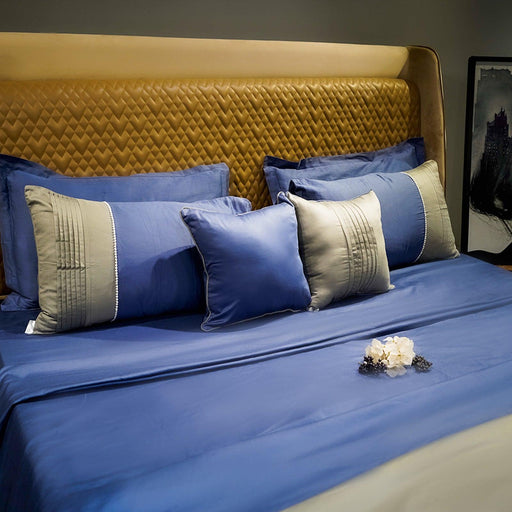 Buy Bedding sets - Colorplay Stripe - Blue X Sage Green - Set of 5 by Aetherea on IKIRU online store