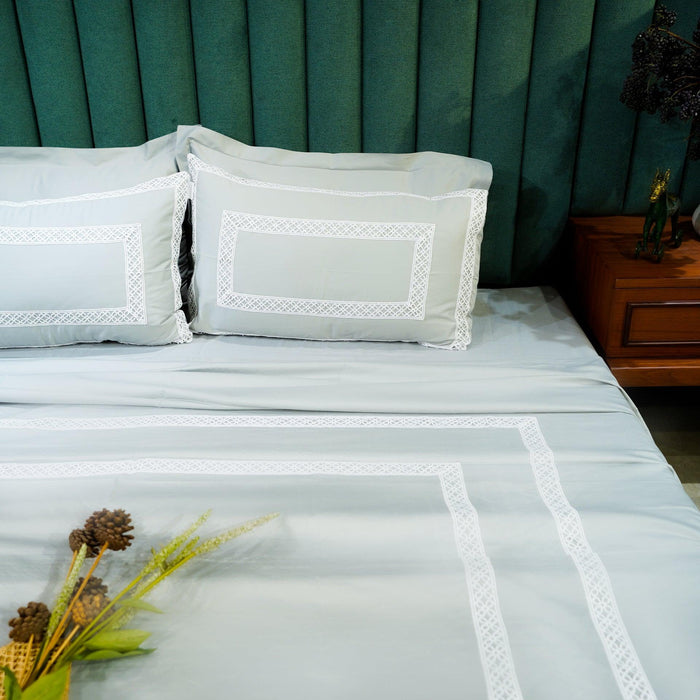Buy Bedding sets - Cotton Bloom - Grey - Set of 7 by Aetherea on IKIRU online store