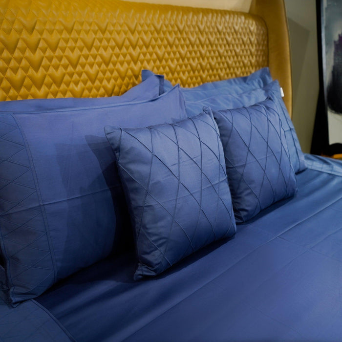 buy-bedding-sets-diamond-simplicity-blue-bedsheet-set-of-5-or-bedding-and-pillow-cover-by-aetherea-on-ikiru-online-store-4 - IKIRU