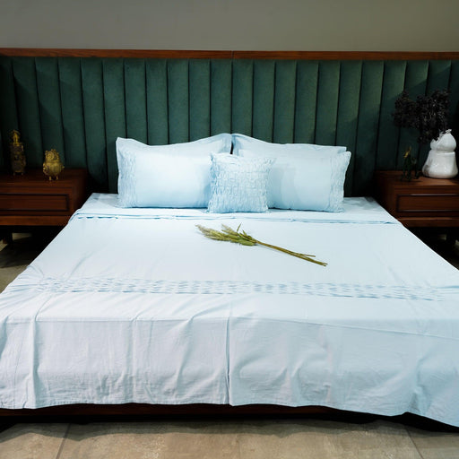 buy-bedding-sets-honeycomb-serenity-baby-blue-set-of-6-or-bedsheet-and-pillow-cover-by-aetherea-on-ikiru-online-store-1 - IKIRU