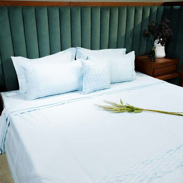 buy-bedding-sets-honeycomb-serenity-baby-blue-set-of-6-or-bedsheet-and-pillow-cover-by-aetherea-on-ikiru-online-store-4 - IKIRU