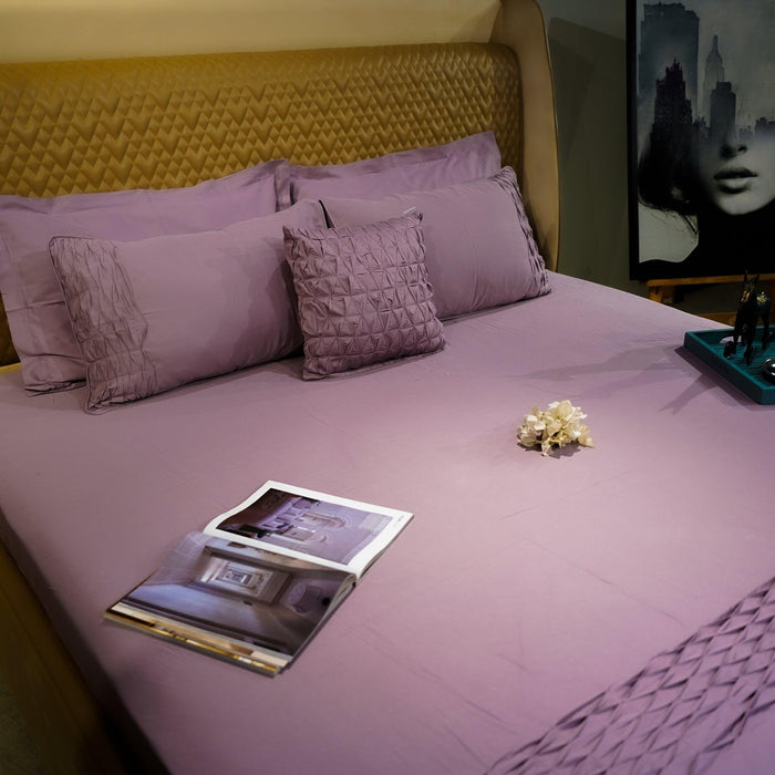 Buy Bedding sets - Honeycomb Serinity - Lavender - Set of 5 by Aetherea on IKIRU online store