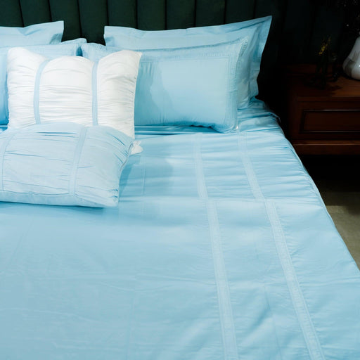 Buy Bedding sets - Oppulent Edge - Baby Blue - Set of 7 by Aetherea on IKIRU online store