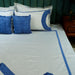 Buy Bedding sets - Teardrop Elegance - Grey X Blue - Set fo 5 by Aetherea on IKIRU online store