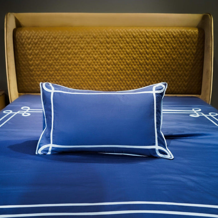Buy Bedding sets - Tranquil Curve - Blue - Set of 6 by Aetherea on IKIRU online store