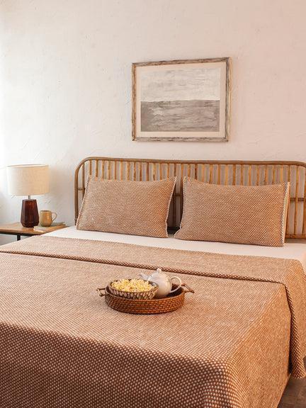 buy-bedsheets-cotton-yellow-brown-bedcover-or-bedspread-bedsheet-for-bedroom-by-house-this-on-ikiru-online-store-4 - IKIRU