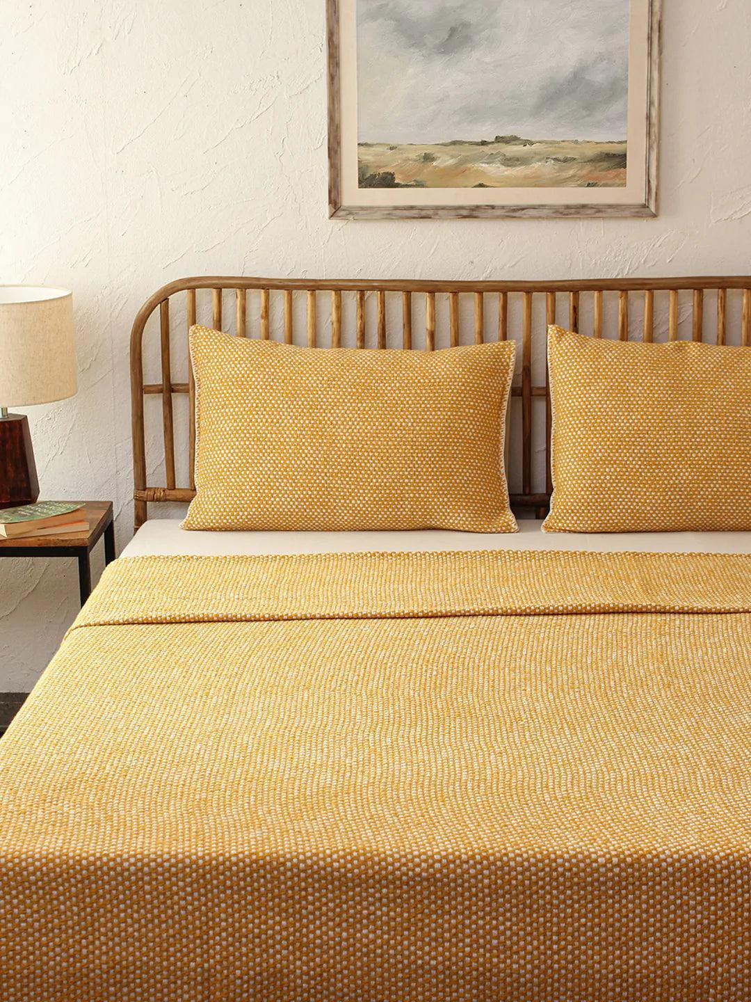 buy-bedsheets-cotton-yellow-brown-bedcover-or-bedspread-bedsheet-for-bedroom-by-house-this-on-ikiru-online-store-9 - IKIRU