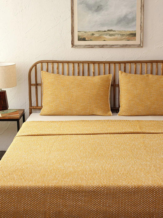 Buy Bedsheets - Cotton Yellow Brown Bedcover | Bedspread Bedsheet For Bedroom by House this on IKIRU online store