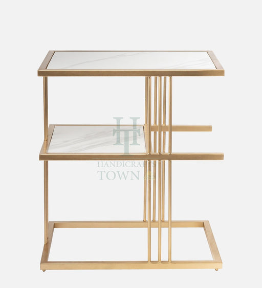 Buy Bedside Table - Metal Bedside table Gold by Handicrafts Town on IKIRU online store