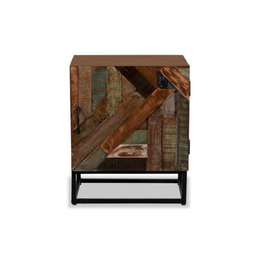 Buy Bedside Table - Reclaimed Parquetry Bedside by Home Glamour on IKIRU online store