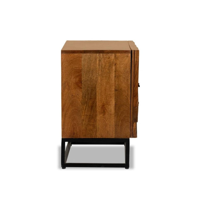Buy Bedside Table - Reclaimed Parquetry Bedside by Home Glamour on IKIRU online store