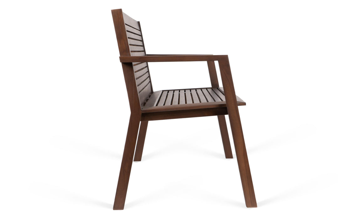 Buy Bench - Alfresco Wooden Outdoor Bench With Armrest For Garden & Home by Orange Tree on IKIRU online store