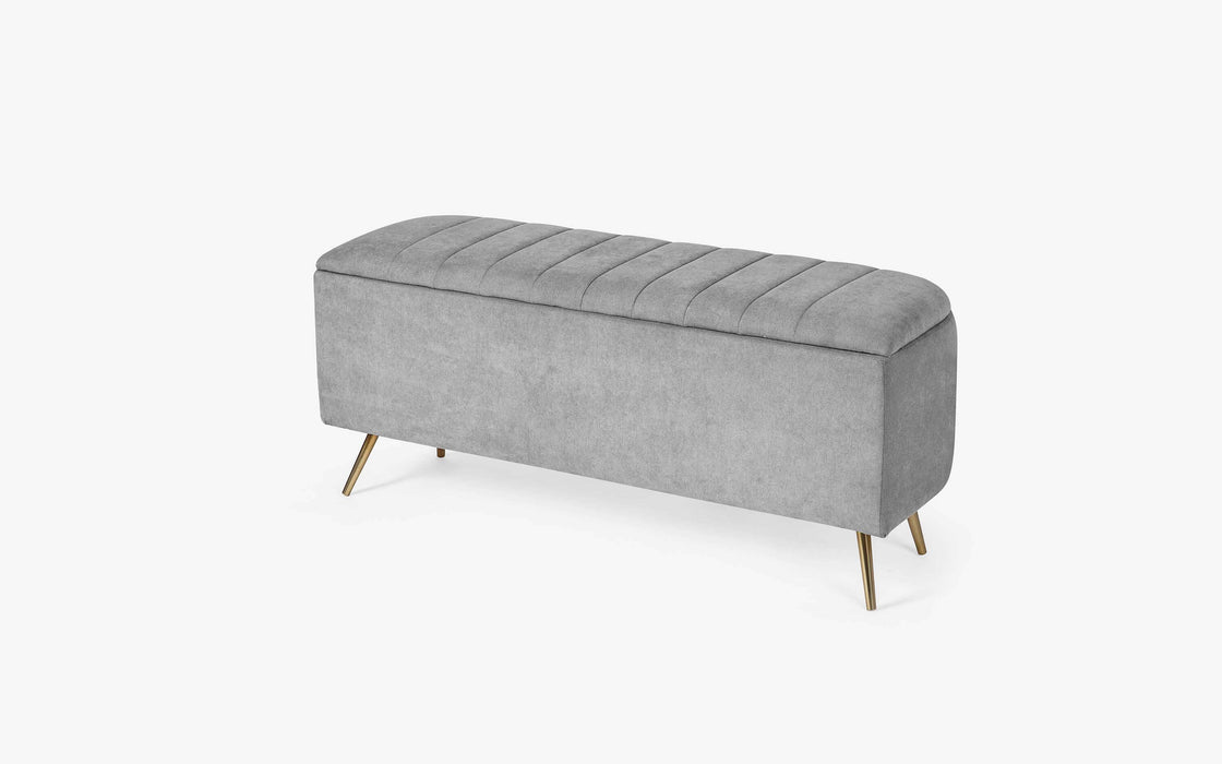 Buy Bench - Comfortable Grey Bench with Open Up Storage For Living Room Or Bedroom by Orange Tree on IKIRU online store