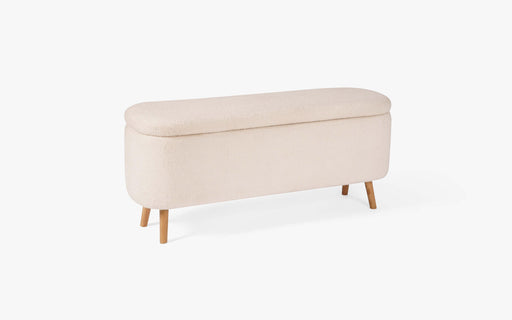 Buy Bench - Halo Comfortable Wooden Bench With Open Up Storage Neutral Tone For Living Room Or Bedroom by Orange Tree on IKIRU online store