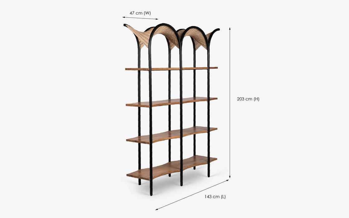 Buy Bookshelf Selective Edition - Andaman Katchall Shelving Unit | Wooden Shelf For Books by Orange Tree on IKIRU online store