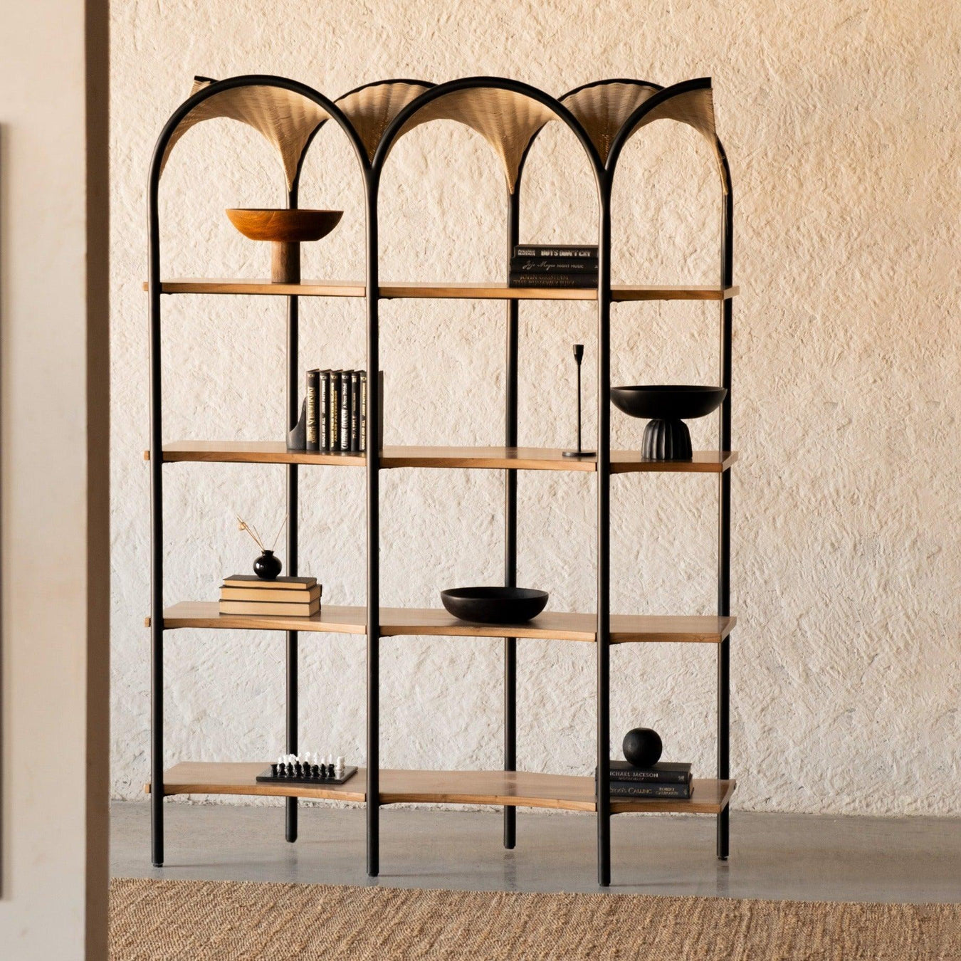 Buy Bookshelf Selective Edition - Andaman Katchall Shelving Unit | Wooden Shelf For Books by Orange Tree on IKIRU online store