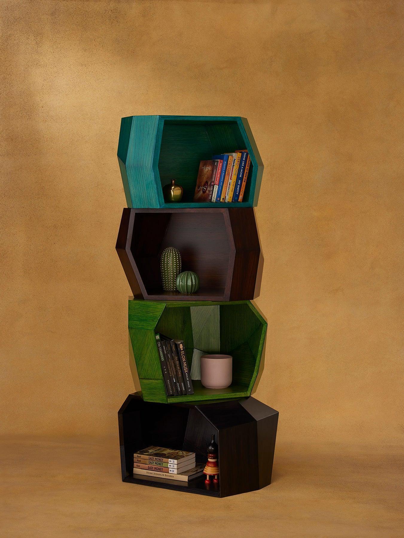 Buy Bookshelf Selective Edition - Rocks Bookshelf cum Seating cum Table by Name Place Animal Thing on IKIRU online store