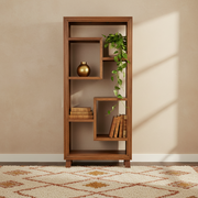 Sienna Acacia Wood Bookshelf | Wooden Book Rack for Home Decor
