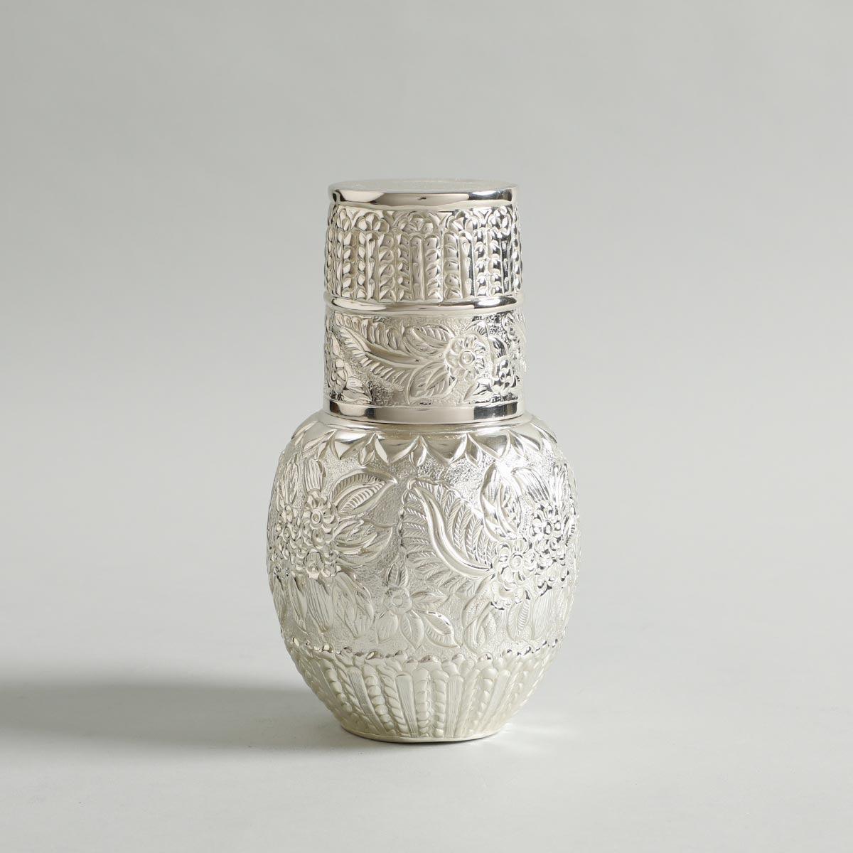 Buy Bottles - Ambuj Silver Water Pitcher With Glass by Home4U on IKIRU online store