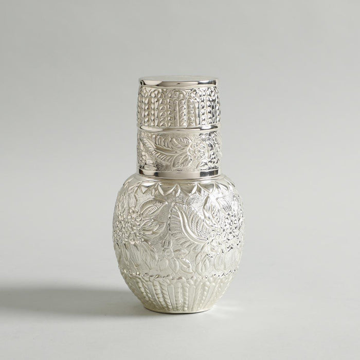Buy Bottles - Ambuj Silver Water Pitcher With Glass by Home4U on IKIRU online store