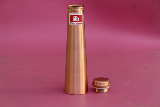 Buy Bottles - Antique Copper Curved Bottle | Light Brown Thermos For Home & Office by Indian Bartan on IKIRU online store