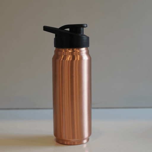 Buy Bottles - Light Brown Copper Sipper Bottle For Dining & Kitchen Utilities by Indian Bartan on IKIRU online store