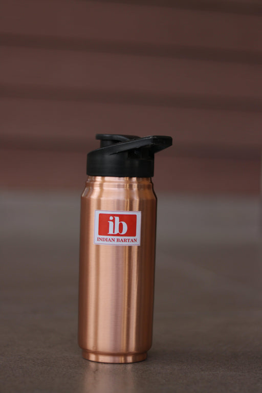 Buy Bottles - Light Brown Copper Sipper Bottle For Dining & Kitchen Utilities by Indian Bartan on IKIRU online store