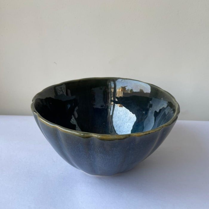 Buy Bowl - Deep Green Serving Bowl by Ceramic Kitchen on IKIRU online store